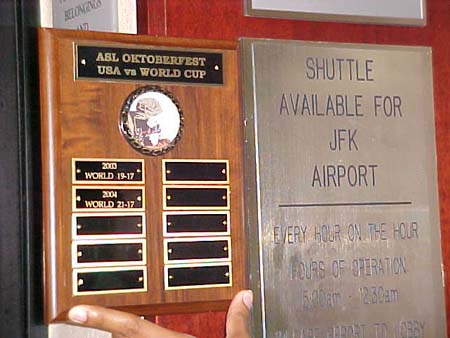 Trophy leaves the USA