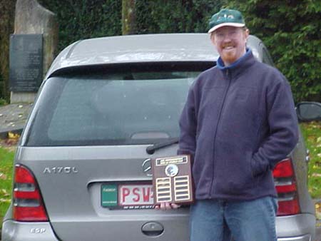 Trophy on tour -note the plate